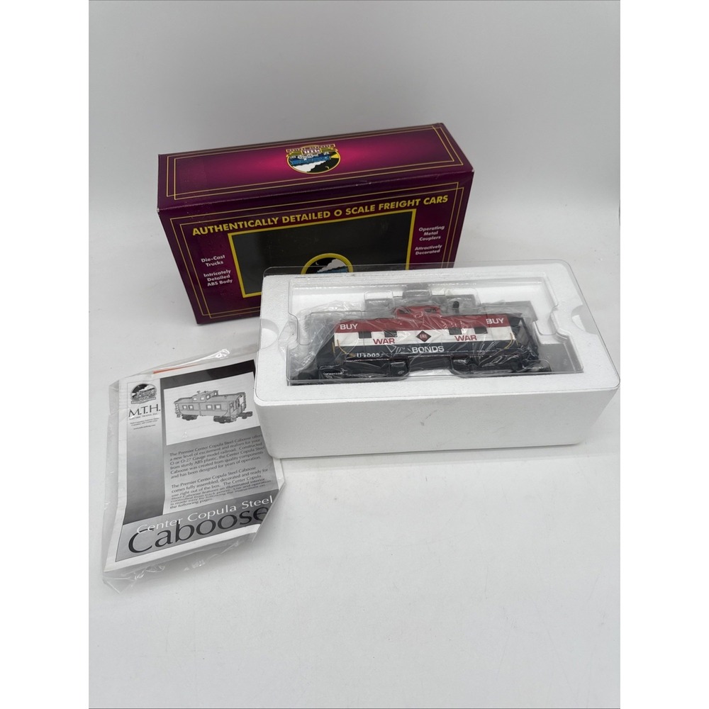 M.T.H. Electric Trains O Scale Erie US War Bonds Steel Caboose Original Box